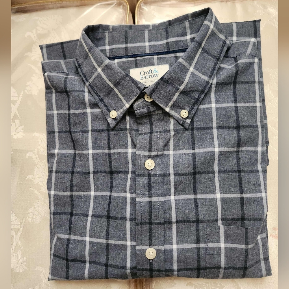 Croft & Barrow Mens Long Sleeve Button Down Size Large